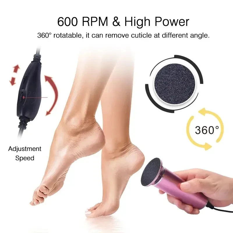 Electronic foot file pedicure sander for removing dead skin, electric callus remover