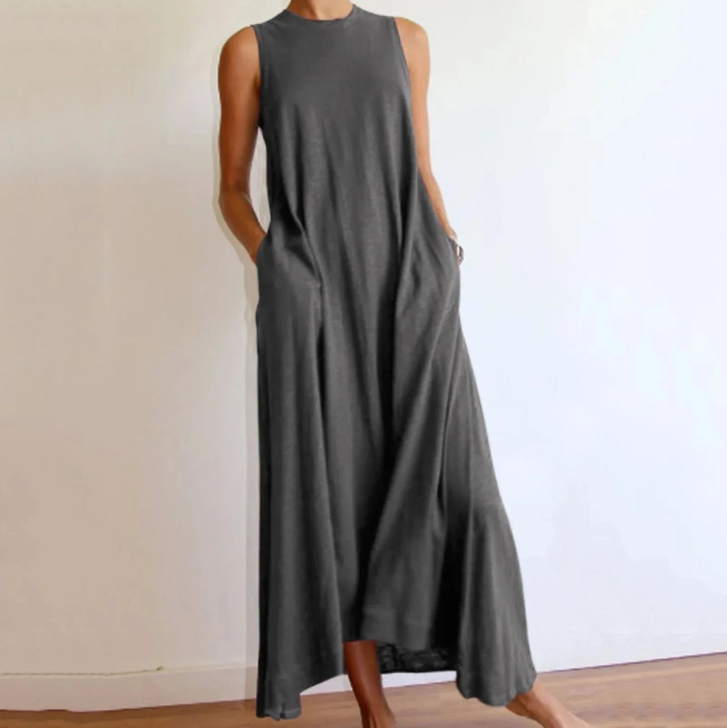 Plus Size Women's Knit Round Neck Dress Large Size  Best Seller Cross-Border
