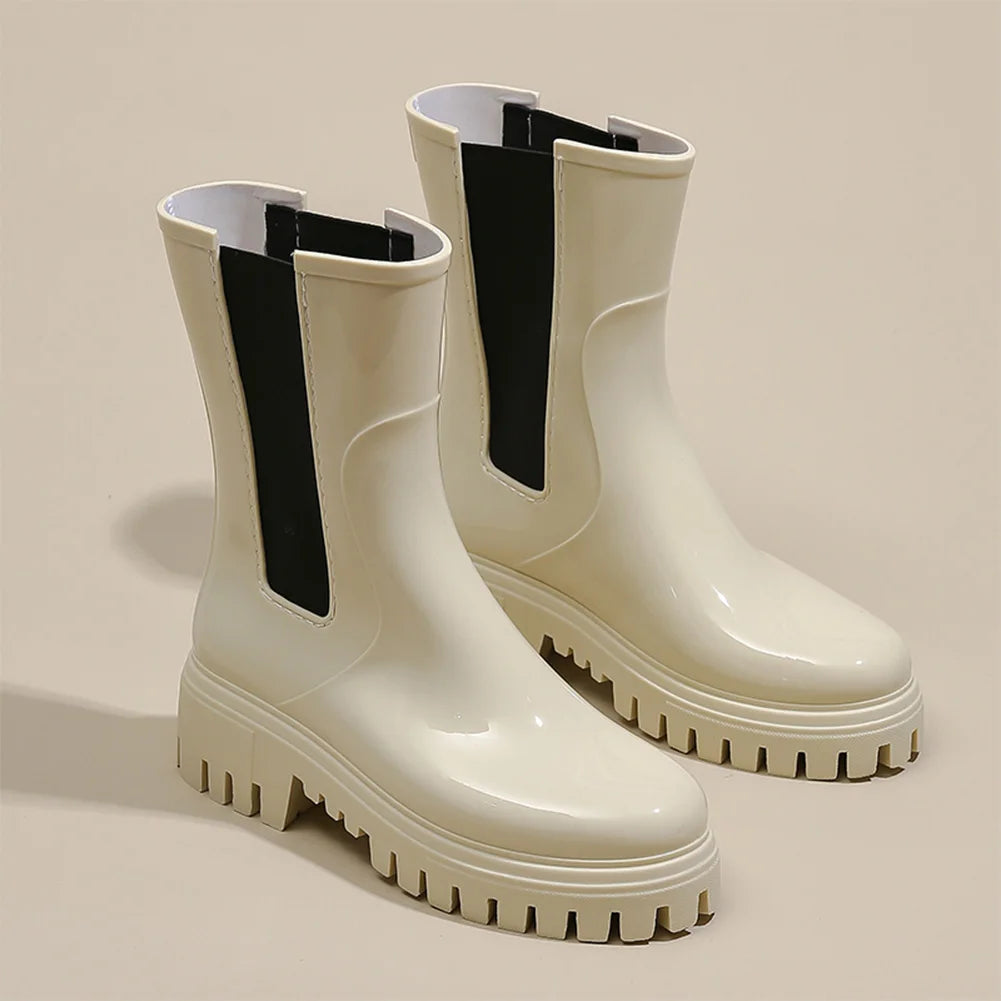 Rain Boots Mid Calf Garden Shoes Waterproof Rain Shoes Anti-slipping