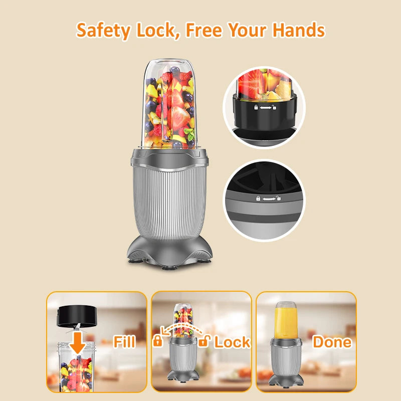 Smoothie Blender, 1000 Watt upgraded compact personal blender for milkshakes and smoothies, juices, frozen drinks, juices and mo