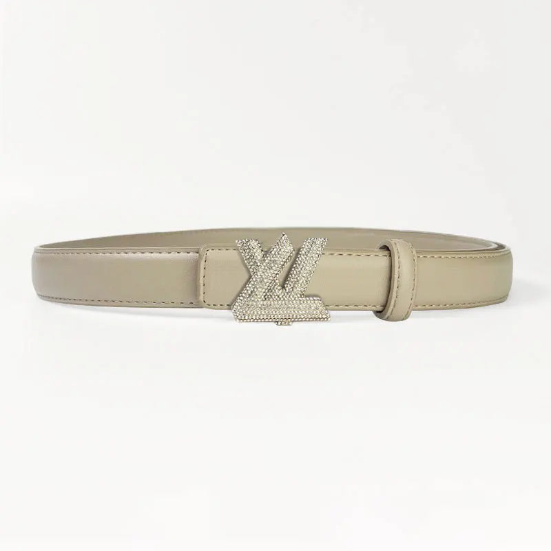 Women's high-end fashion letter belt versatile casual rhinestone adjustable women's belt light luxury