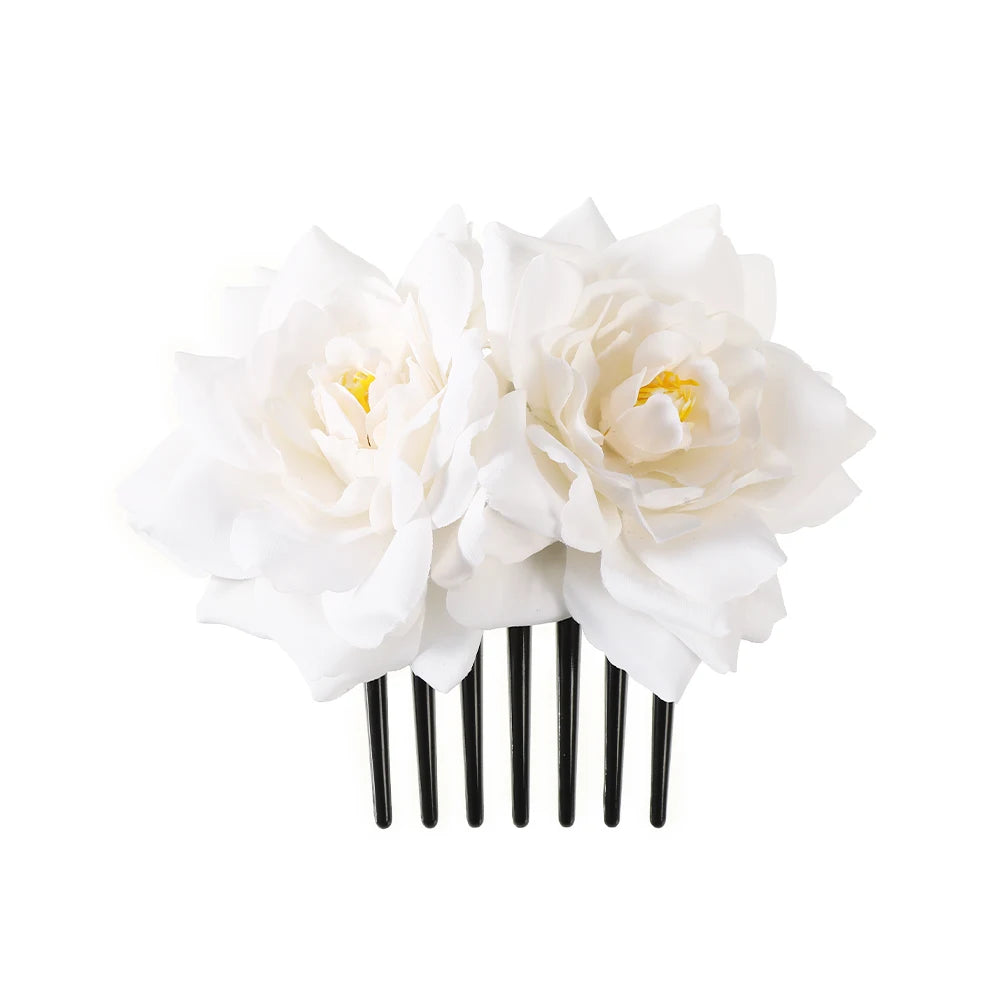 Flower Hair Comb Hairpin Bouquet Headdress Hair Combs Hair Accessories for Women Girls Floral Hairpins