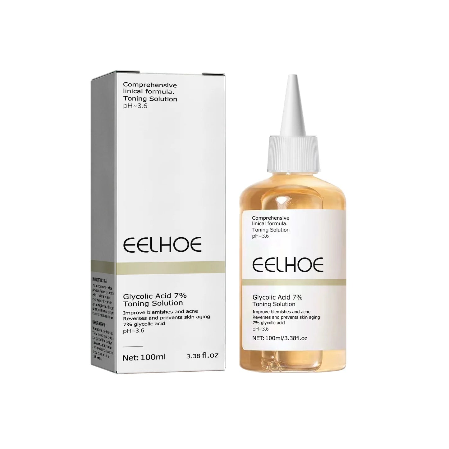 Glycolic Acid Toner 7% Toning Solution Moisturize Smoothing Skin Care Toner