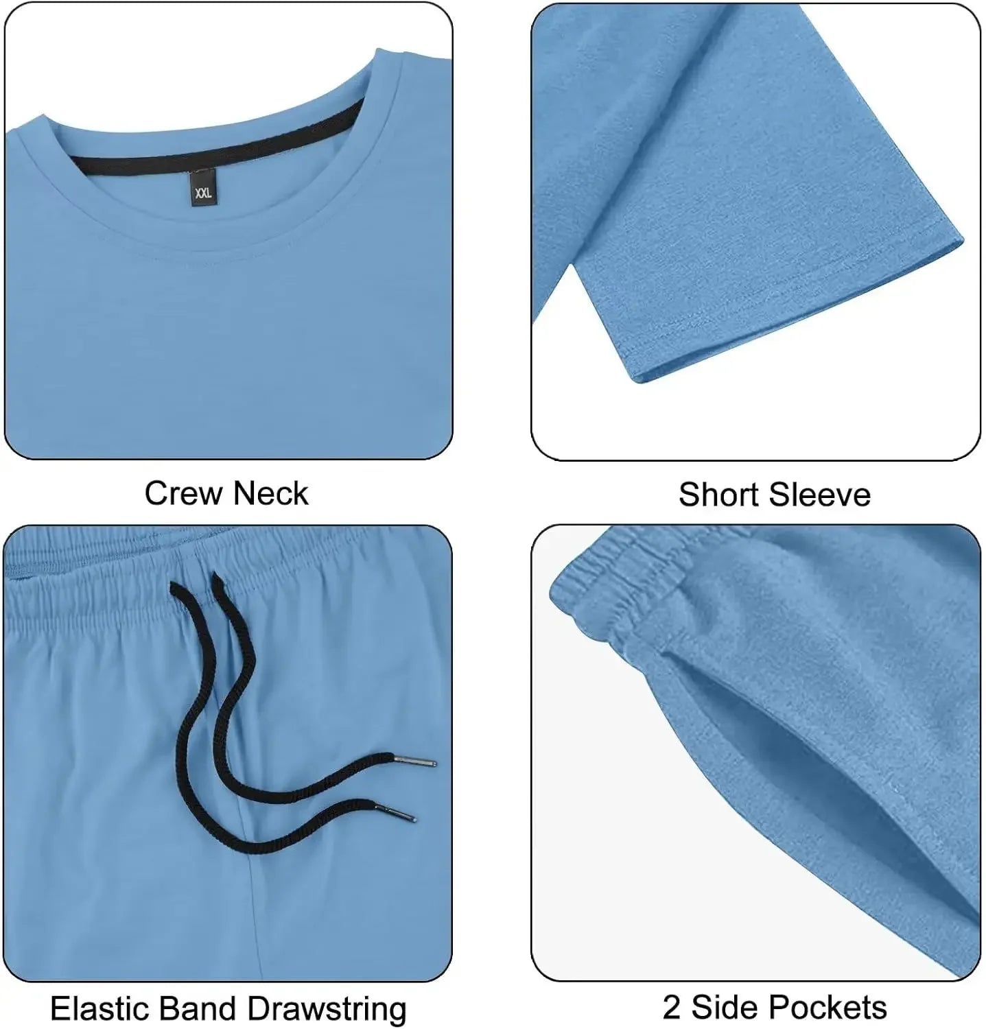 Boutique men's shorts suit 2 piece clothing fashion summer casual sportswear and shorts suit