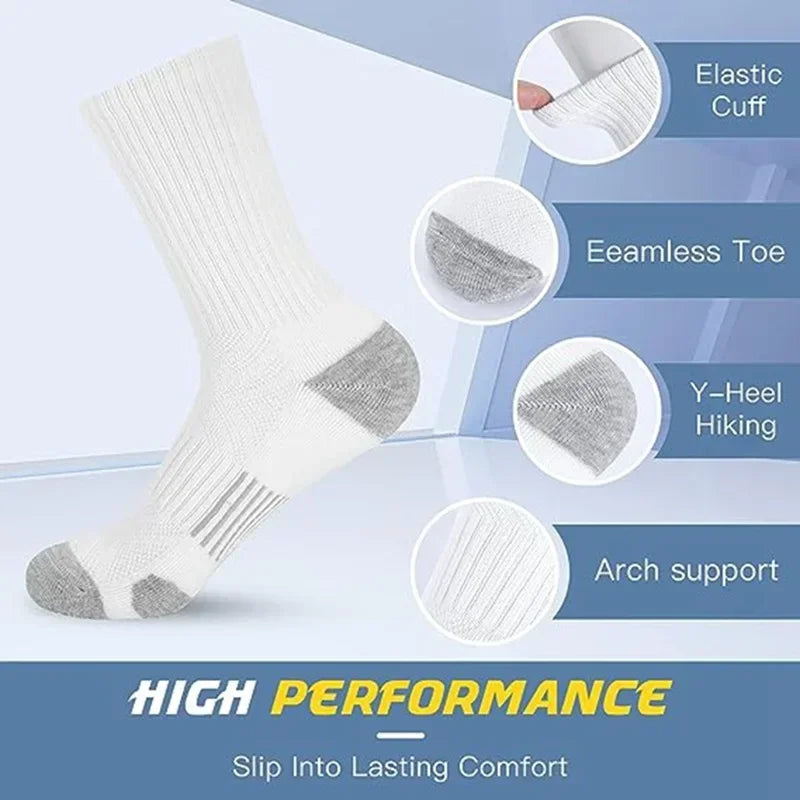 6/10/30Pairs of High-Quality Soft and Comfortable Men's Running Socks Summer Sweat Wicking and Breathable Basketball Sports Sock