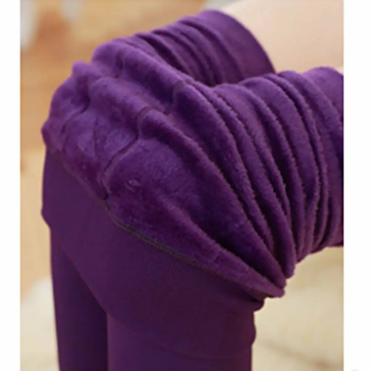 Autumn Winter Thick Warm Fleece Lined Leggings Solid Color High Waist Stretchy Thermal Pants Skinny Tights Pantyhose