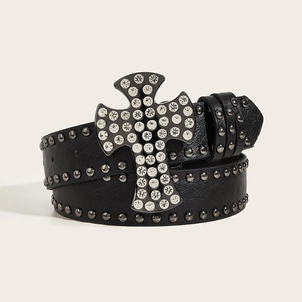 Gothic Punk Leather Belt For Women Men Metal Buckle Waist Strap Designer Luxury Decorative Waistband