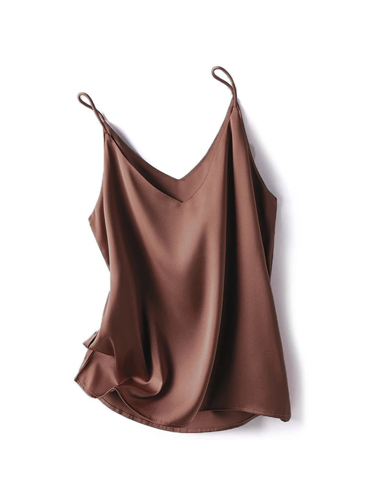 Summer Camisole Slim Vest Sexy Women Sleeveless V-Neck Tee Tank Tops Female Solid