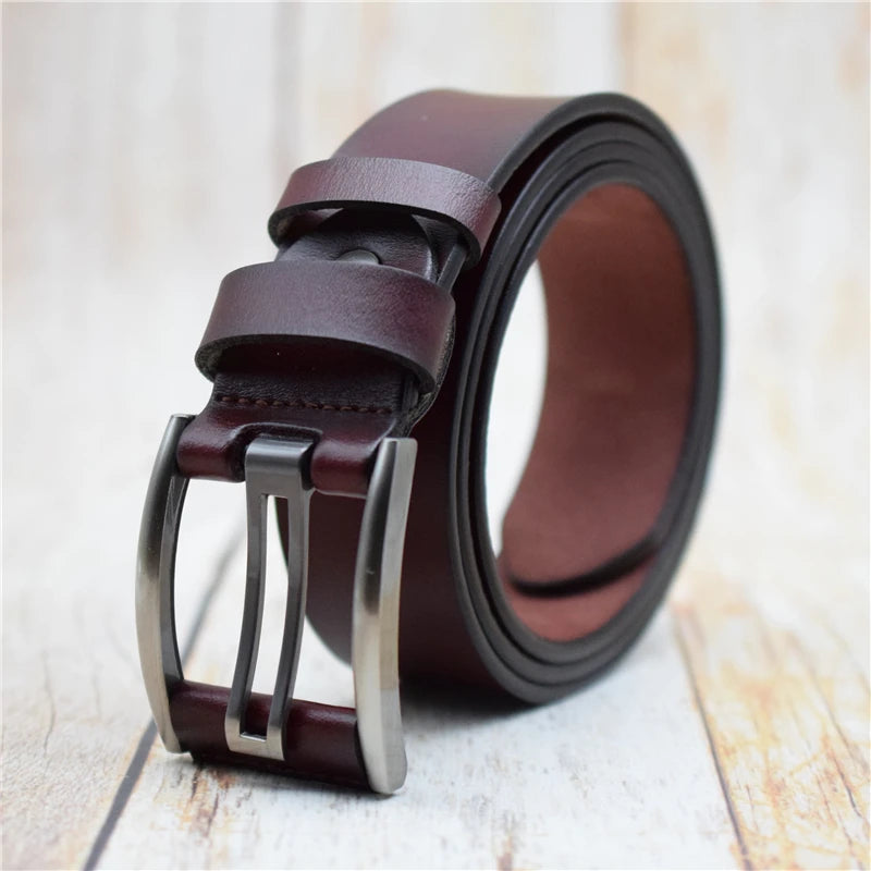 Genuine Leather Belt High Quality  Vintage  90-125CM
