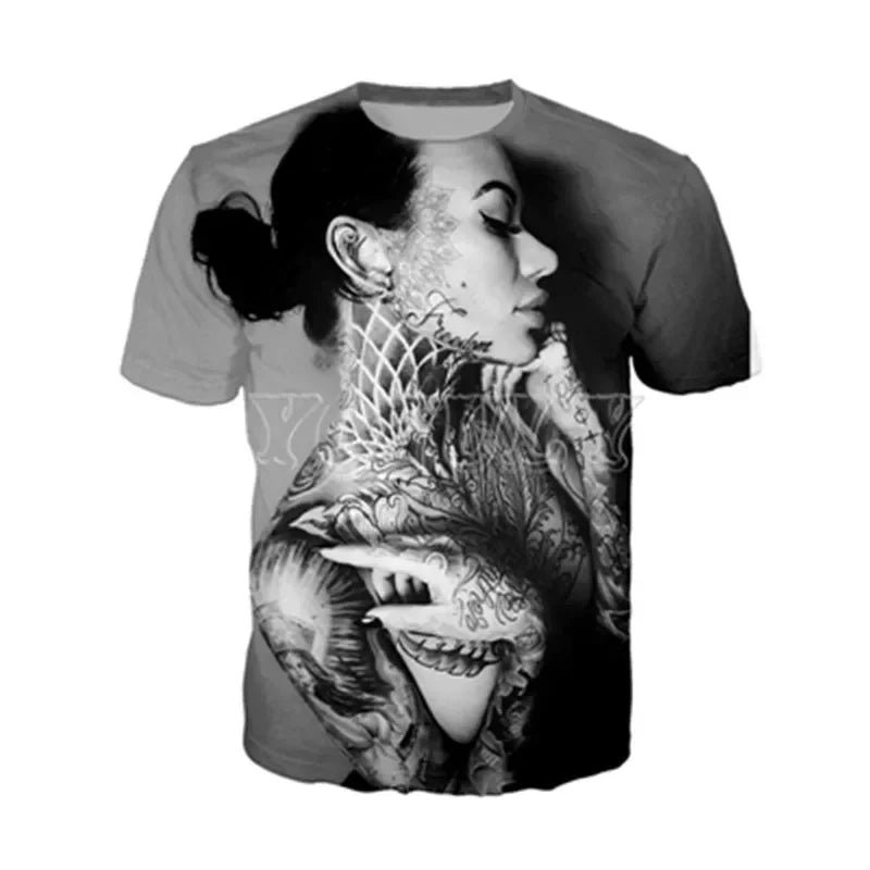 Summer Sexy Goddess 3d Print Men's/women's T-shirts Loose Casual Streetwear O-neck Short Sleeve Tops Tees Woman Clothes
