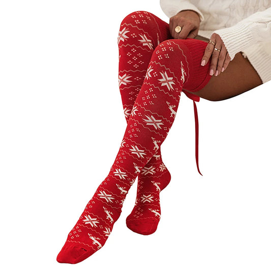 Cable Knit Over the Knee Socks for Winter Cozy Thigh High Stockings with Pom Pom Trim and Faux Fur Cuff
