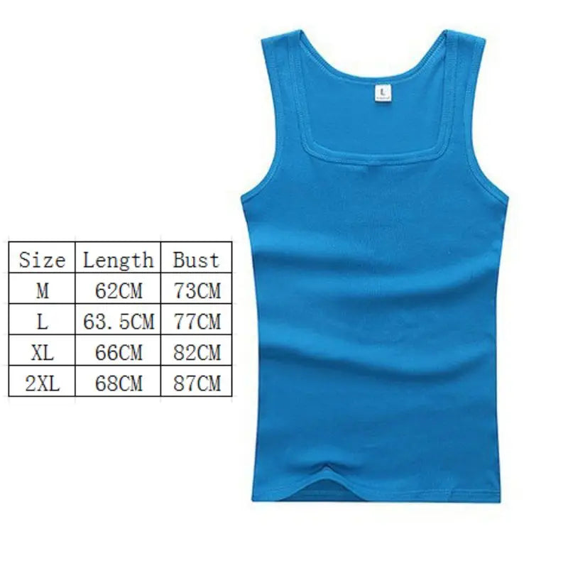 100% Cotton Oversized T-shirt Sleeveless Tank Top Solid Color Fitness Muscle Vests Bodybuilding T Shirt