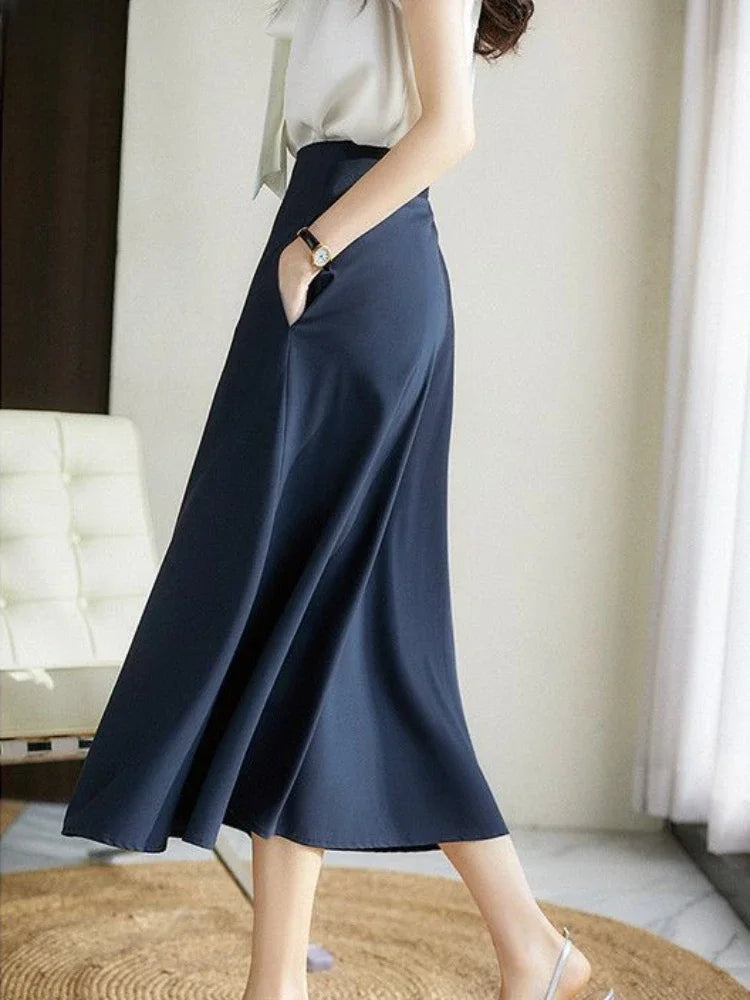 Midi A Line Skirt Casual