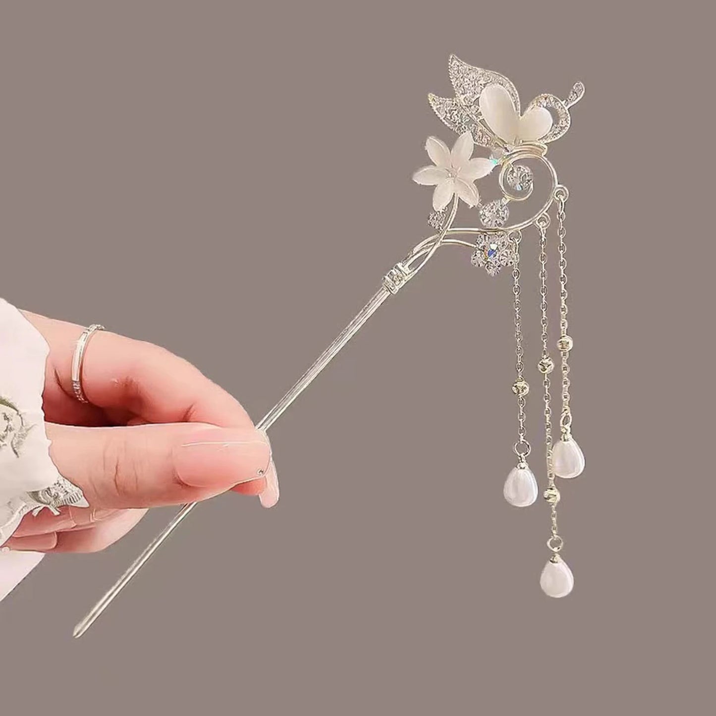 Pearl Rhinestone Flower Hairpins Hair Accessories Pearl Hairpins Flower Hair Pins Hair Ornaments Hair Stick