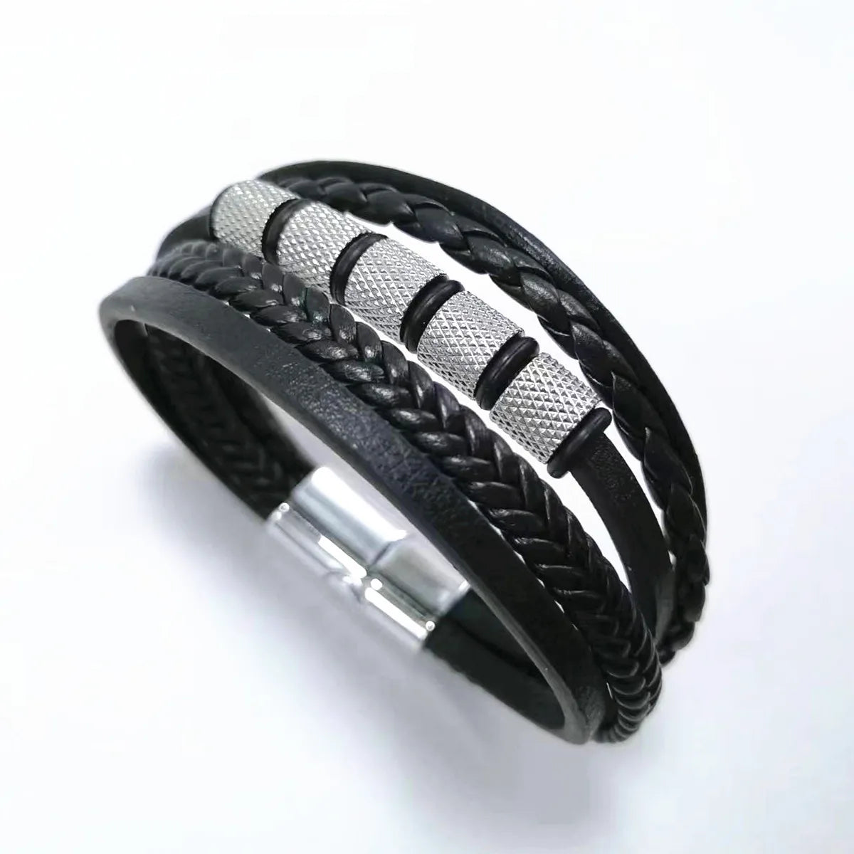 Tree Male Unique Design Trendy Vintage Cuff Men Bracelets PU Leather Bracelets Bangles for Men Jewelry