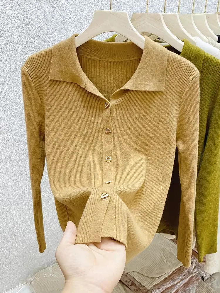 Women Cardigans Autumn Winter Single Breasted Knitted Sweater Spring Fashion Short Knitwear Solid Jumpers