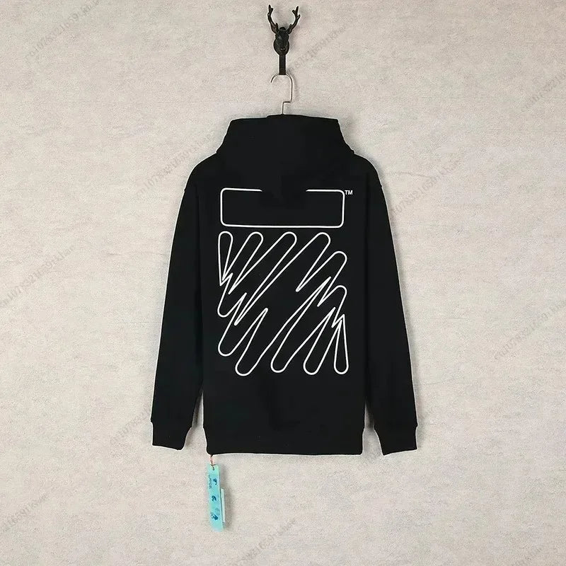 casual men and women loose long-sleeved sweater sports hooded sweater