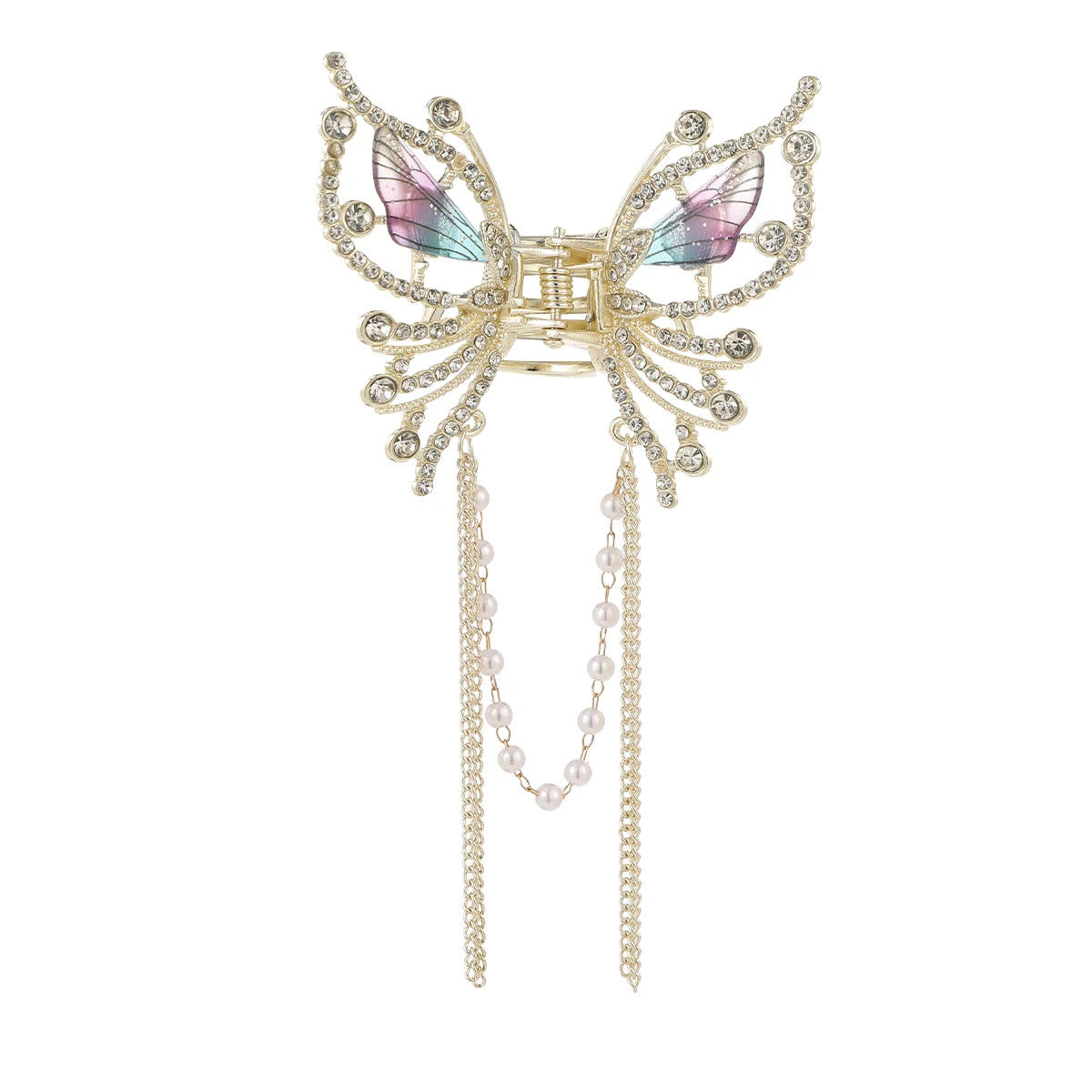 Hairpin Hair Accessories Women Simple Hair Claw Clip Butterfly Pearl Tassel Hair Clip