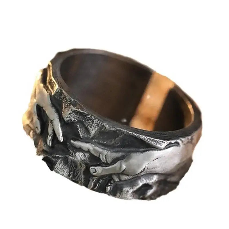 XIYANIKE Vintage Hand Opening Finger Rings For Men Women Hip Hop Fashion