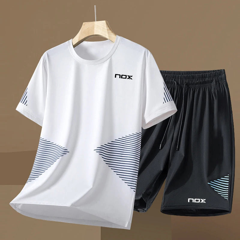 Boutique Sportswear Men's Tennis Sportswear Fitness Short-sleeved Summer Round Neck T-shirt Shorts Men's Suit