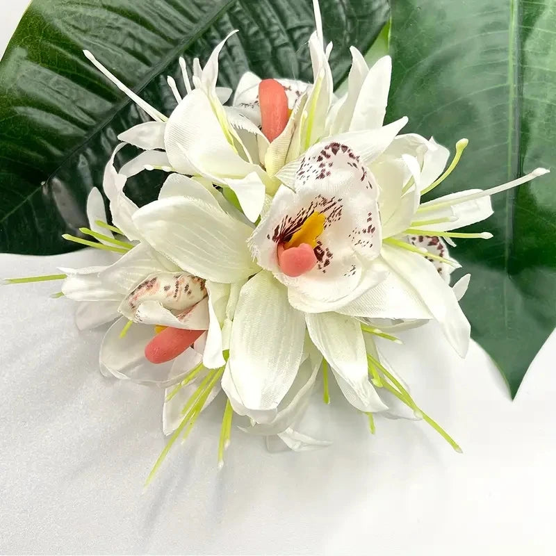 Large Sweet Equinox Flower Hair Clips Simulated Orchid Flower Hair Pins Beach Hawaii Vacation Floral Hair Clips Hair Accessories
