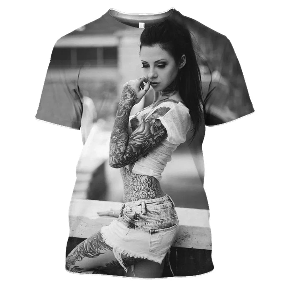 Summer Sexy Goddess 3d Print Men's/women's T-shirts Loose Casual Streetwear O-neck Short Sleeve Tops Tees Woman Clothes