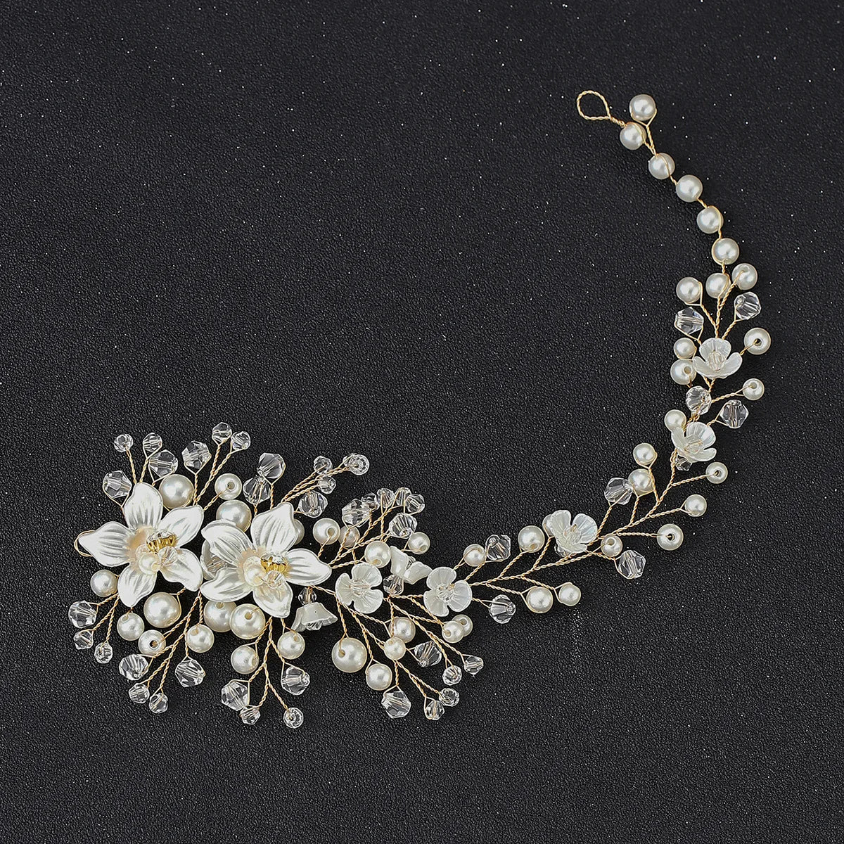 Elegant Women Hair Accessories  Headband Crystal Pearl Hairband Head Ornament Ladies  Hair Jewelry