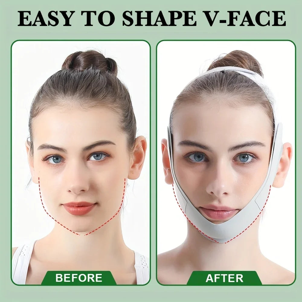 Reusable Face Slimming Bandage V Line Face Shaper Chin Cheek Lift Up Belt Facial Massage Strap
