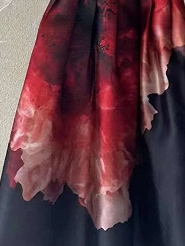 Vintage Skirt Big Swing Jupe High Waist A-line Pleated Long Skirts