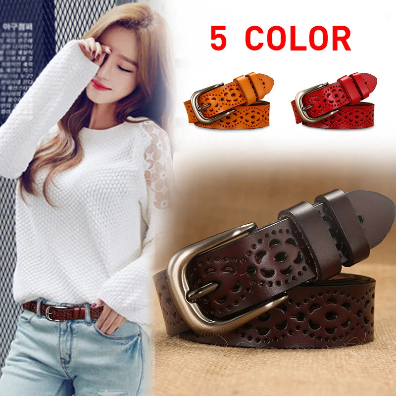 Women Belts Needle buckle belt 5 colors Cutout fashion Belts For Women