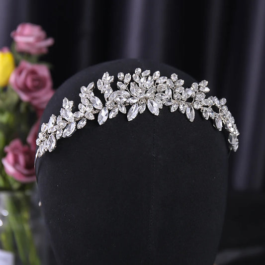 Headband Handmade Rhinestone Crystal Flower Headband Hairband For Women Wedding Hair Accessories Jewelry