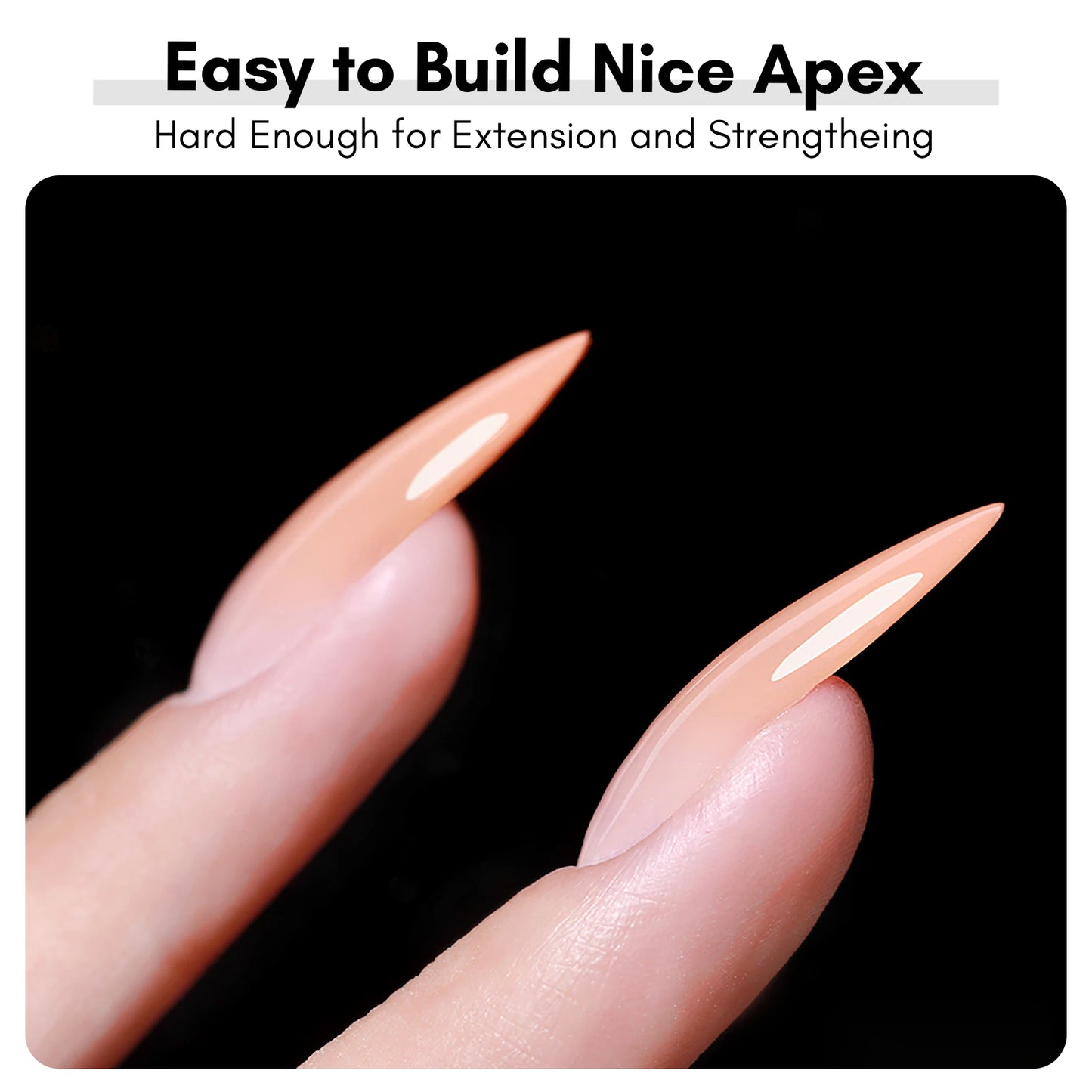 Builder Nail Gel with Base Top Coat Set- Clear Gel Nail Polish No Wipe Glossy Nail Strengthener Extension Builder