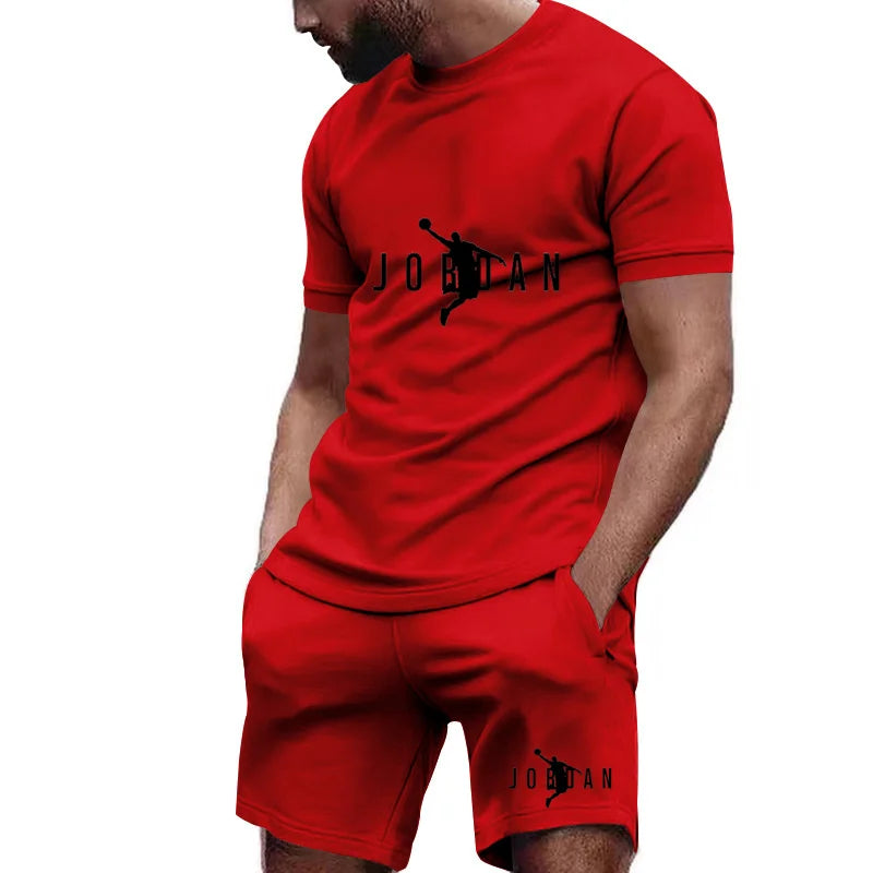 Fashion Summer Men's Sets Clothing Casual T-Shirts And Shorts Two Piece Tracksuits Outwear Loose Tops & Tees