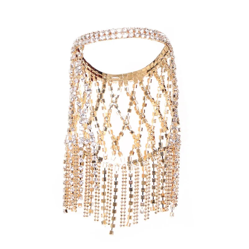 Bohemian Rhinestone Tassel Bracelet Hand Jewelry