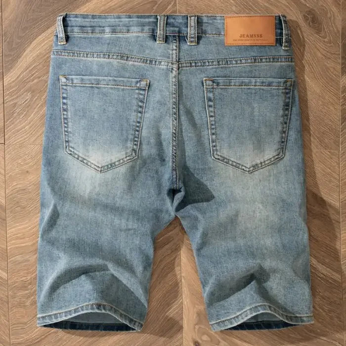 Summer Brand Stretch Thin Bermuda  Cotton Denim Jeans Knee Length Soft  Hombre Shorts