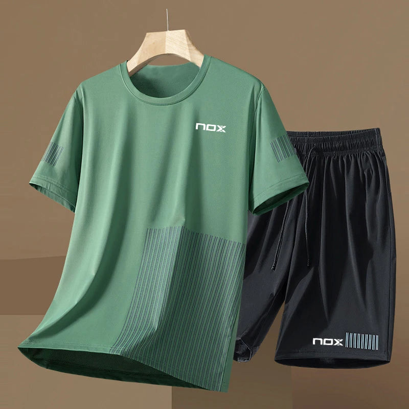 Boutique Sportswear Men's Tennis Sportswear Fitness Short-sleeved Summer Round Neck T-shirt Shorts Men's Suit
