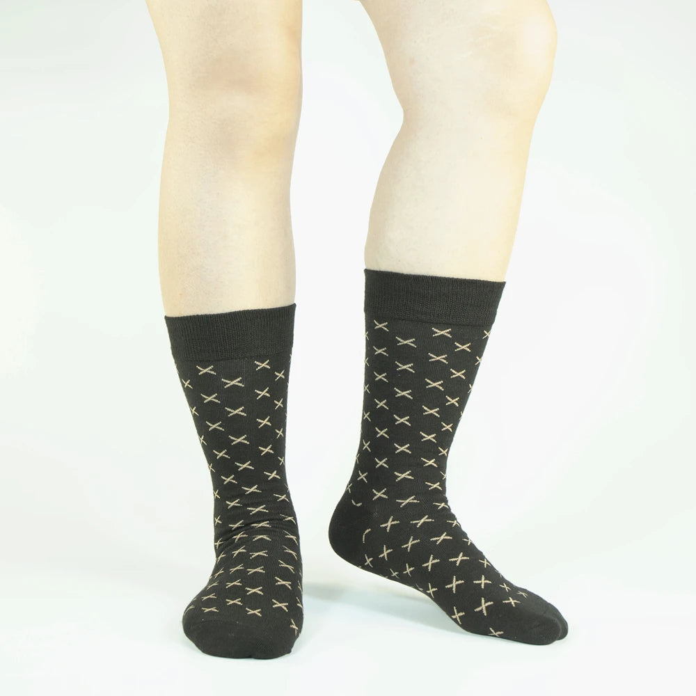 5 Pairs of Men's Mid-Calf Socks - Soft, Breathable, Moisture-Wicking Bamboo Fiber for All Season Wear