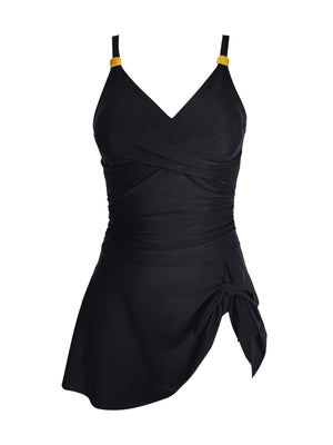 Deep-V Cross One Piece Swimsuit For Women Plus Size Swimwear Female Bathing Suit Skirt Summer Beachwear Swimming Suit