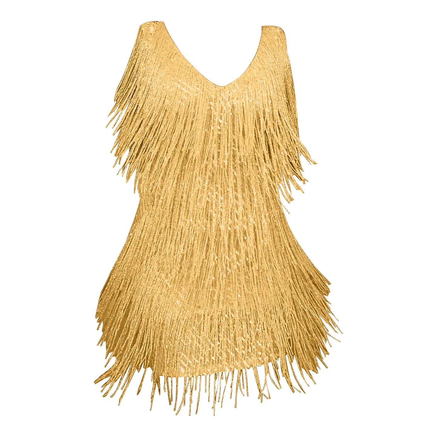 Sequin Suspenders Fringe Mini Dress Women  Solid Color Cocktail Party Bodycon Elegant Slings Tassel