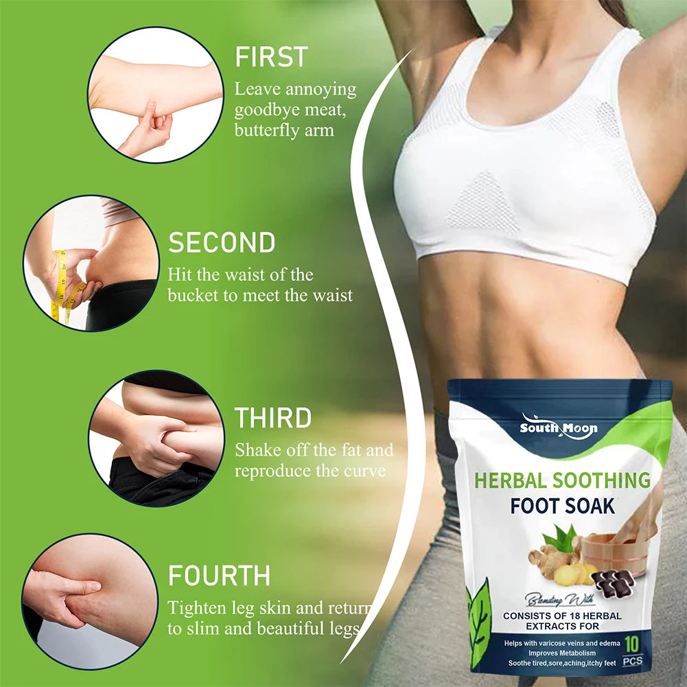 Natural Herbal Foot Soak Beads Dehumidification Detox Relieve Fatigue