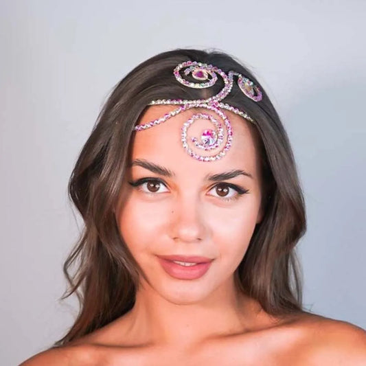 Rhinestone Headpiece Design Burlesque Head Piece Goddess  Accessories Headband