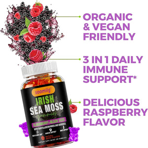 Irish Sea Moss Gummies - Helps soothe joints, promotes skin, nails, heart, improves blood sugar, lowers cholesterol
