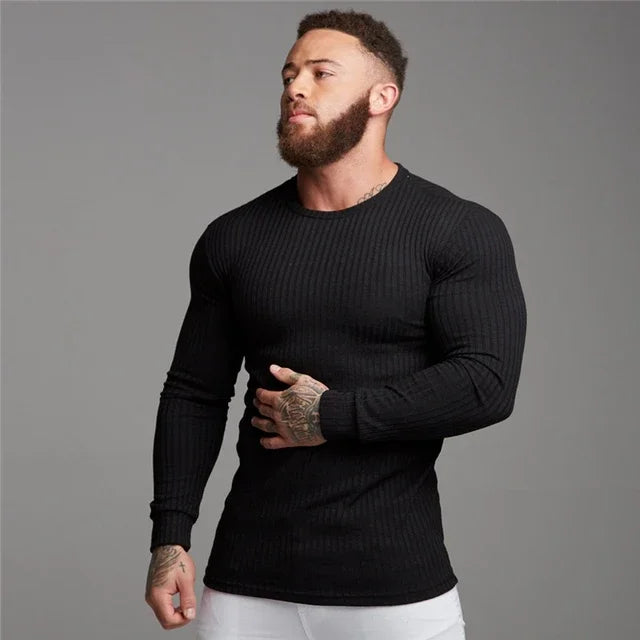 Spring Fashion Hooded Sweaters Men Casual Turtleneck Sweaters Slim Fit Sports Pullover
