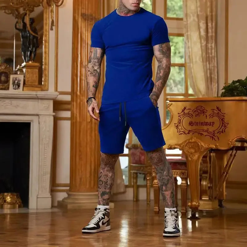 Men's two-piece sports suit shorts casual fashion summer hot item