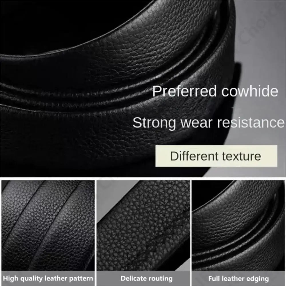Luxury Vintage H Automatic Buckle Belt High Quality Alloy Designer Buckle Genuine Real Leather