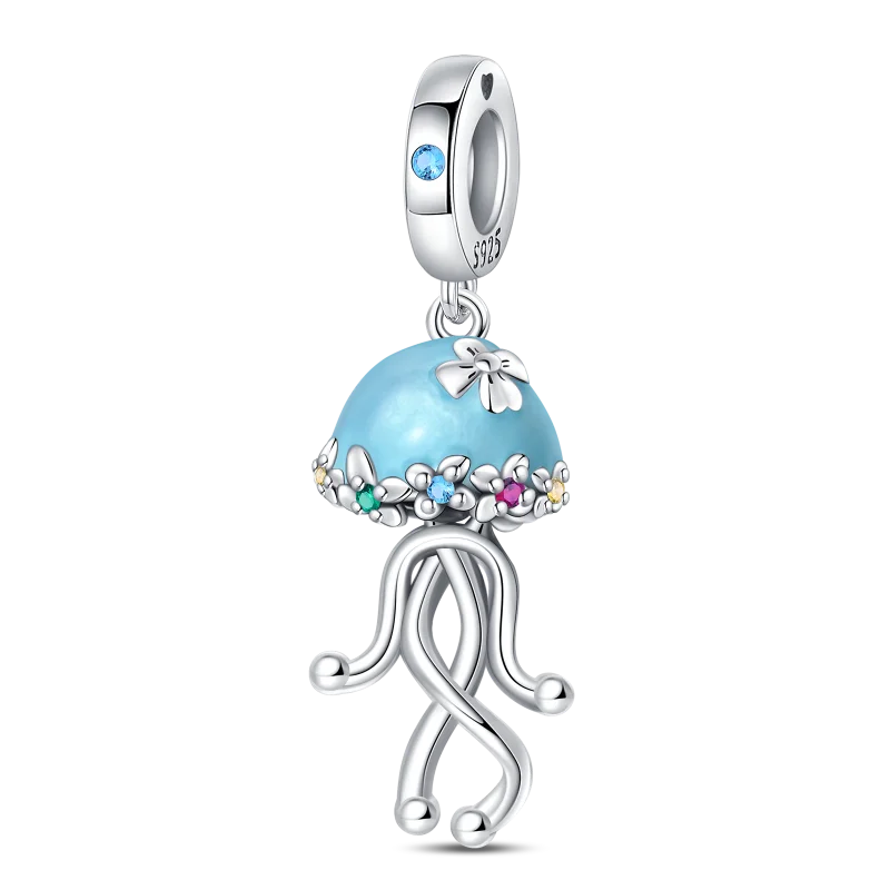 Luminous Ocean Series 925 Silver Turtle Charm Suitable for Pandora Bracelet