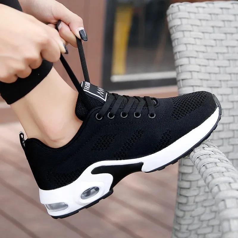 Sneakers Outdoor Running Air Cushion Sport Shoes Increase Height Breathable Walk Shoes