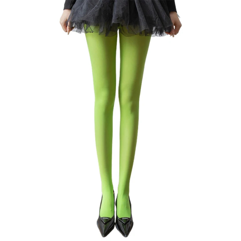 Velvet Leggings Stylish Solid Color Stretchy Tights Hosiery for Evening Outfit