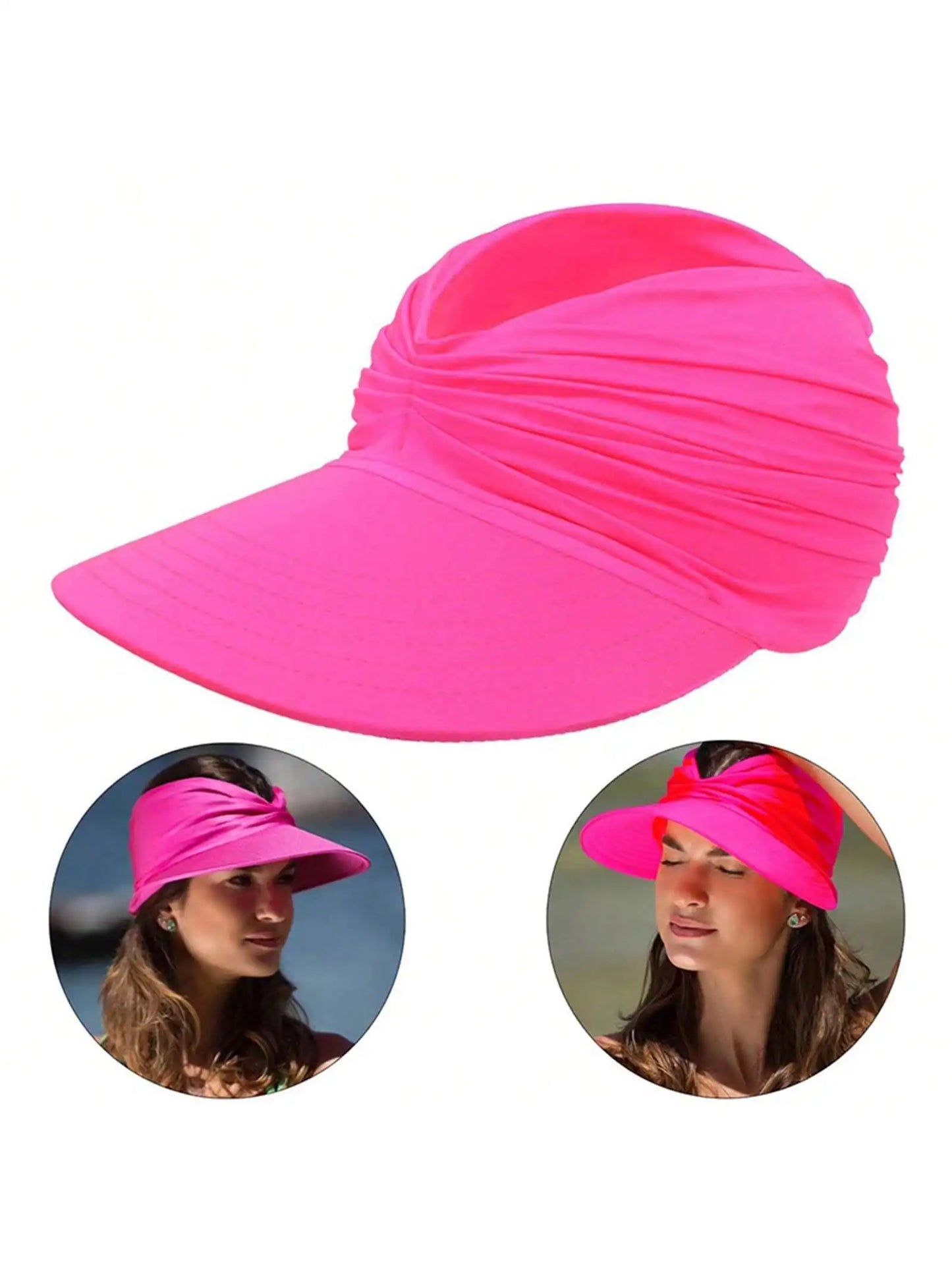 Sun Visor Hat Wide Brim Summer UV Protection Beach Sport  Packable Summer Beach Hats