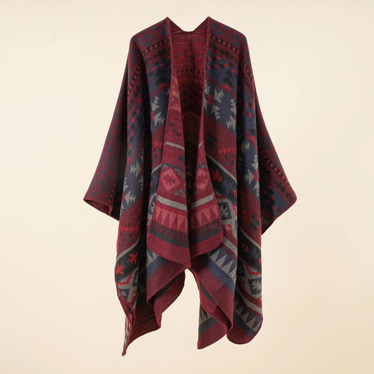 Women Luxury Imitation Cashmere Ponchos Scarf Winter Pashmina Shawl Wrap Thick Blanket Stole